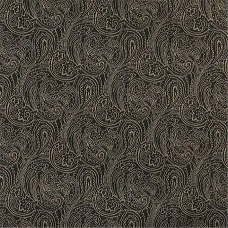 DESIGNER FABRICS 54 in. Wide Black, Traditional Paisley Jacquard Woven Upholstery Fabric B633